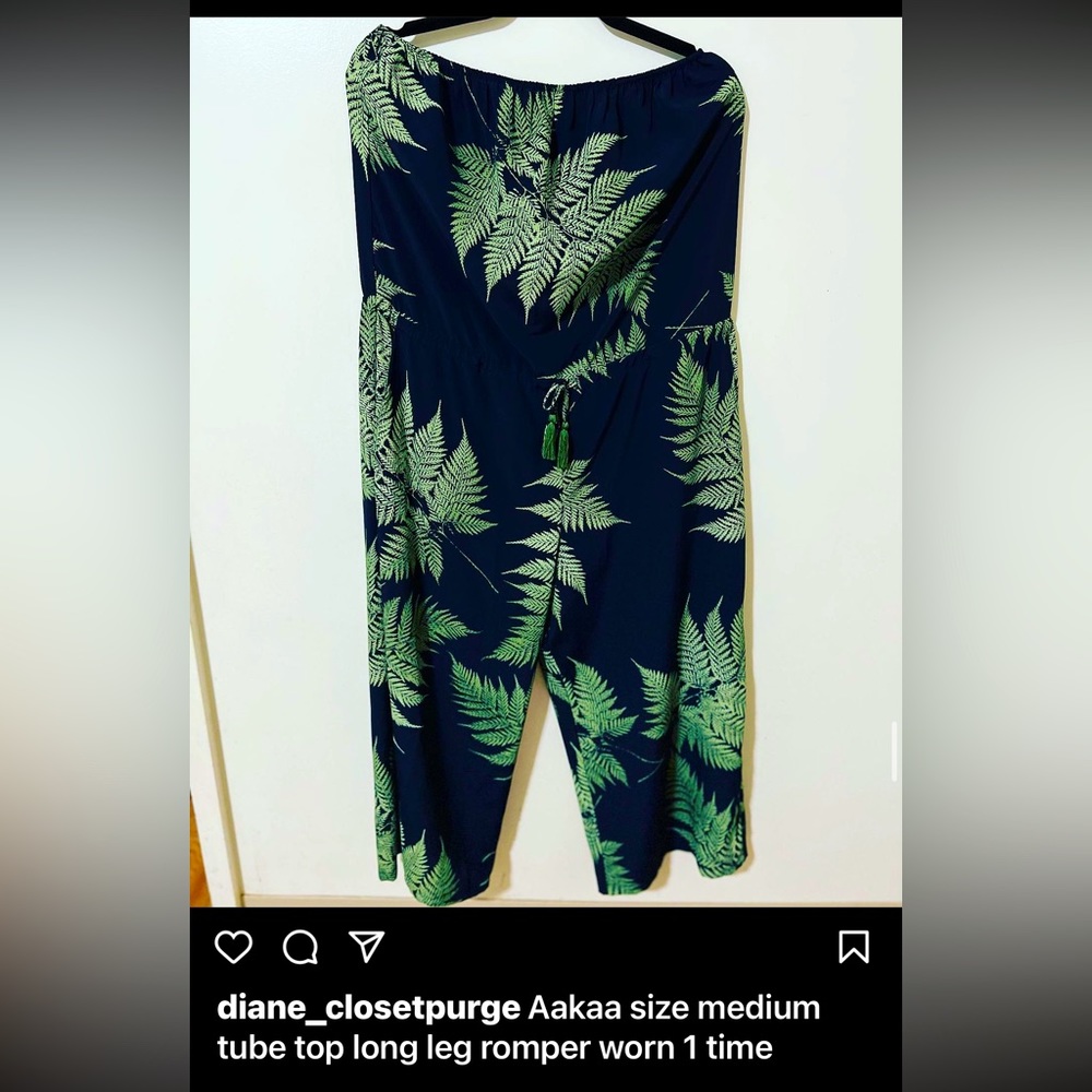 Size medium tube top romper long pants